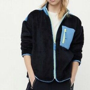 J Crew Superplush Sherpa Full zip Jacket